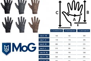 Rękawice MoG TARGET High Abrasion  8109 CZARNE